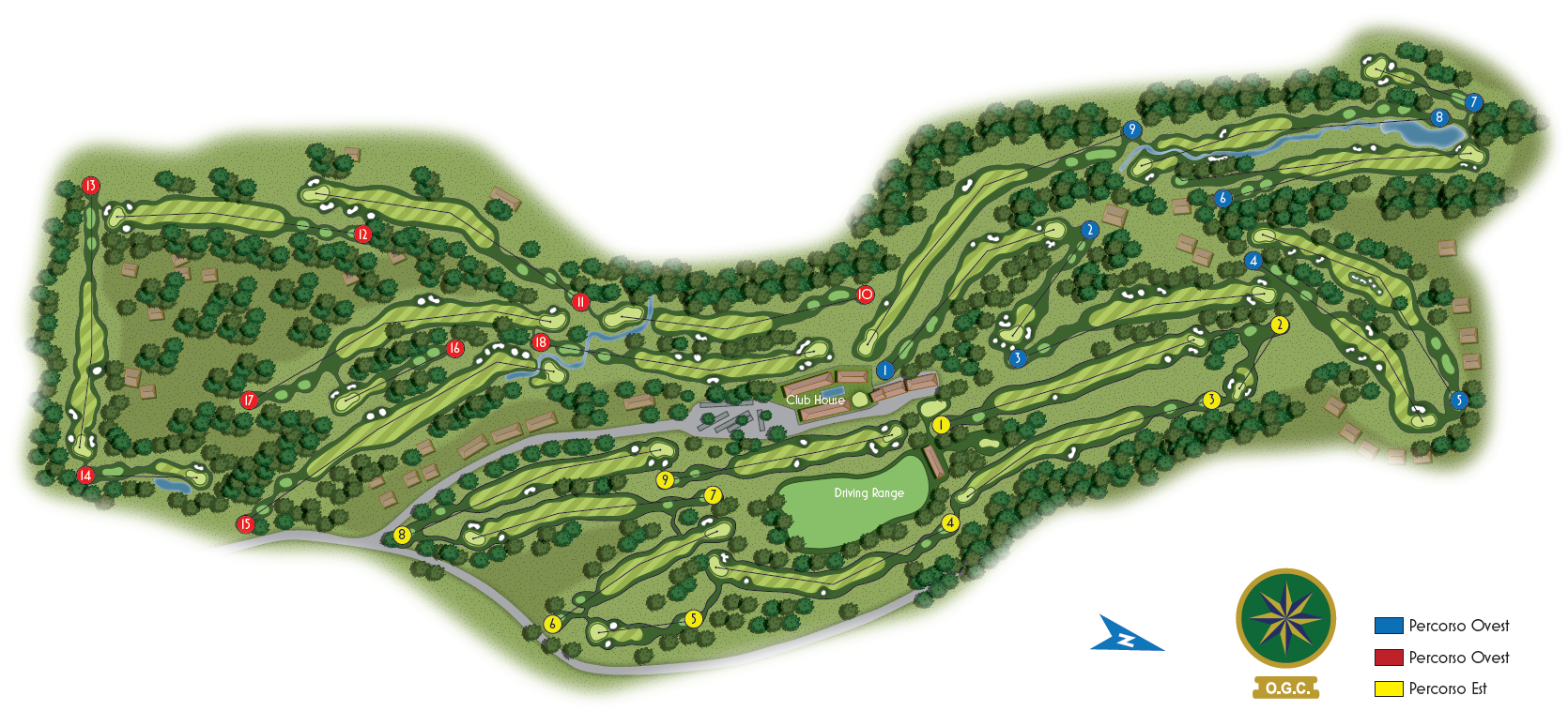Karte Olgiata Golf Club